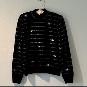 RARE St John Evening Rhinestone Bumblebee Sweater